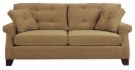  sofa brown Tufted back fixed cushion