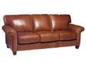  brown leather sofa Aniline tight seat fixed