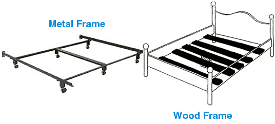  wood and metal bed frame